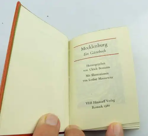 Minibuch : Mecklenburg ein Gästebuch, VEB Hinstorff Verlag Rostock 1980 / r552