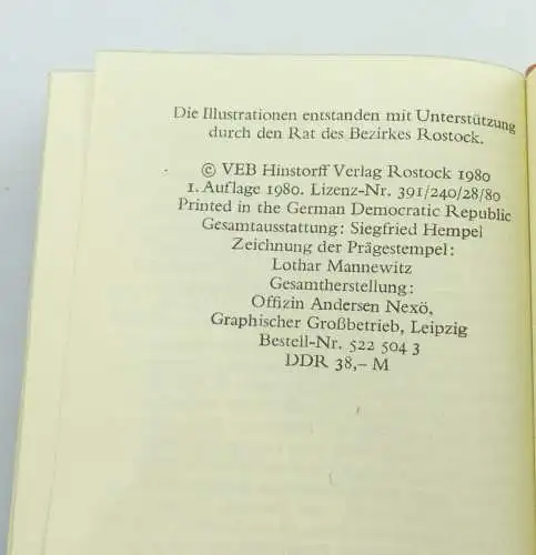 Minibuch : Mecklenburg ein Gästebuch, VEB Hinstorff Verlag Rostock 1980 / r552