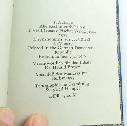 Minibuch 100 Jahre wissenschaftliche Verlagsarbeit  in Jena 1978 r556