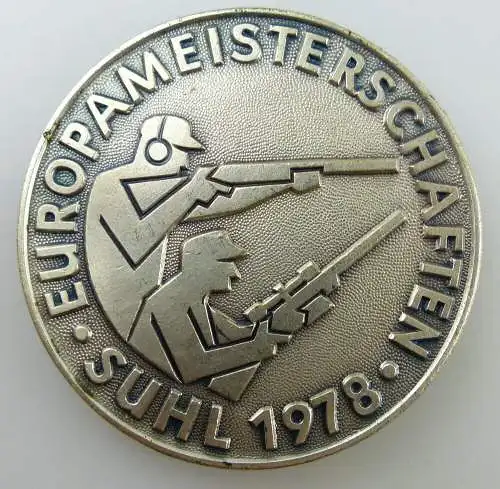 GST Medaille: Europameisterschaften Suhl 1978 DSV der DDR silberfarben, GST015