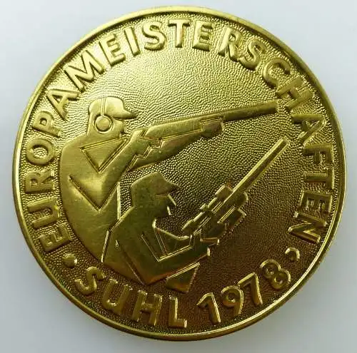 GST Medaille: Europameisterschaften Suhl 1978 DSV der DDR goldfarben, GST014