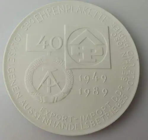 Meissen Medaille 40 Jahre VE AHB Holz und Papier  Berlin r277