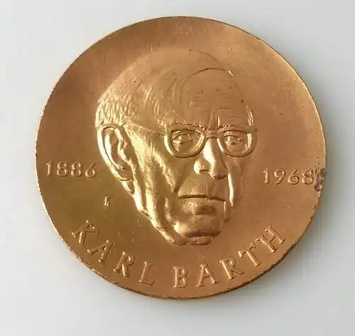 Medaille : Karl Barth 1886-1968 , Befreit zum Dienst an der Welt  im Etui/ r 226