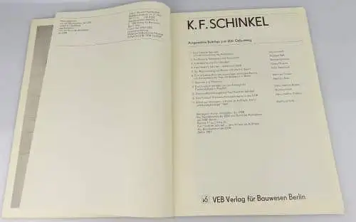 Buch : Schinkel 1781-1841 zum 200- Geburtstag,Verlag für Bauwesen Berlin/rebu009