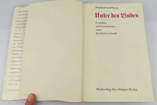 Buch Unter den Linden ,Winfried Löschburg ,Verlag der Morgen Berlin 1972 /001