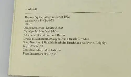 Buch Unter den Linden ,Winfried Löschburg ,Verlag der Morgen Berlin 1972 /001