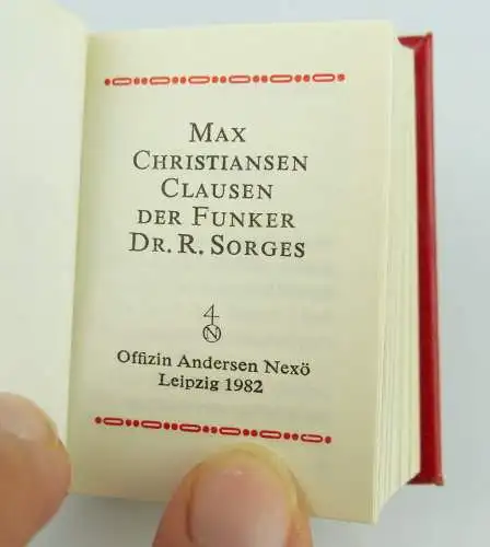 Minibuch Max Christansen Clausen Der Funker Dr.Richard Sorges Leipzig 82 r156