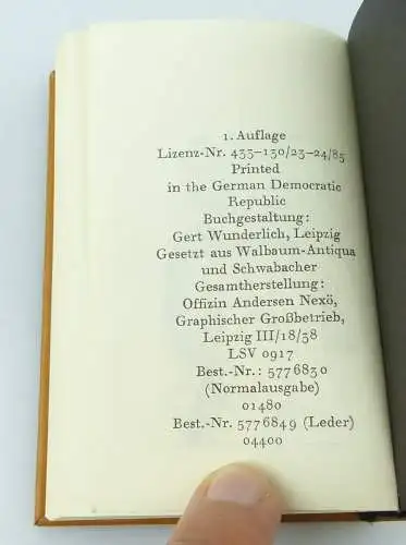 Minibuch :Kleines Lexicon der schwarzen Kunst, Biblogr.Institut Leipzig1985/r142