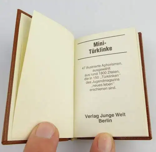 Minibuch: Mini Türklinke, Verlag junge Welt Berlin 1987 / r128