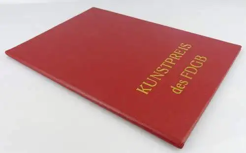 rote Urkundenmappe Kunstpreis des FDGB Orden2368