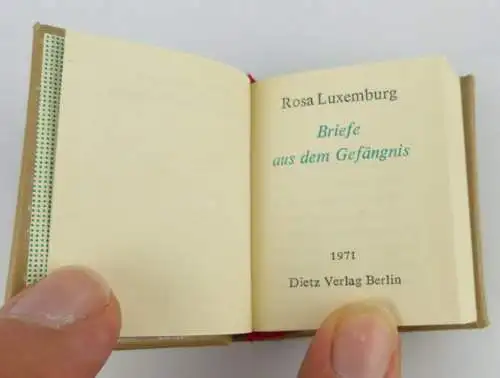 Minibuch: Rosa Luxenburg / Briefe aus dem Gefängnis Dietz Verlag 1971 / r063