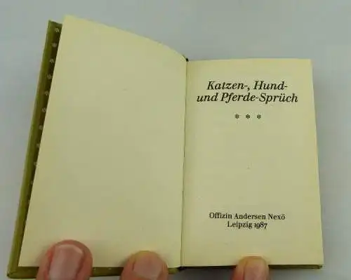 Minibuch:Katzen-,Hund- und Pferde- Sprüche, Graphischer Großbetrieb Leipzig/r036