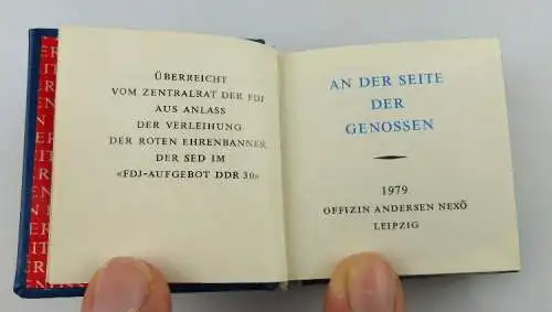 Minibuch: FDJ An der Seite der Genossen Überreicht vom Zentralrat 1979 / r025