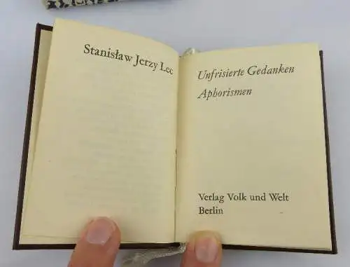 Minibuch: Unfriste Gedanken Aphorismen , Verlag Volk Welt Berlin 1978 / r023