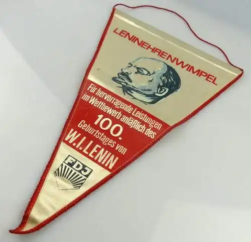 Wimpel: Leninehrenwimpel 100. Geburtstag von W.I. Lenin FDJ Technisch, Orden1933
