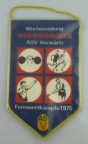 Wimpel Wochenzeitung Volksarmee ASV Vorwärts Fernwettkämpfe 1975 Orden1931