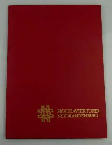 Urkundenmappe Hotel Viertore Neubrandenburg Orden1903