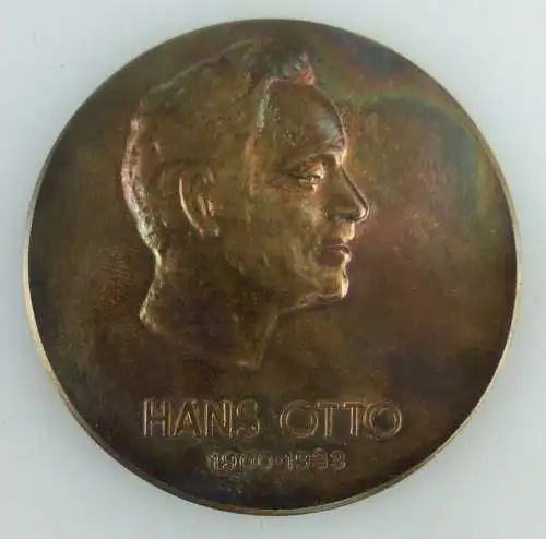 Medaille: Hans Otto 1900-1933 Das Gesicht den Massen zu, silberfarben, Orden1808