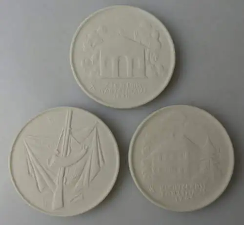 3 Meissen Medaillen: Naumann Museum Köthen, Orden1527