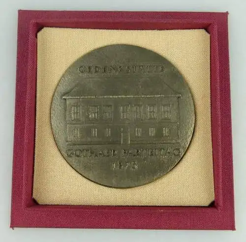 seltene Medaille: Gedenkstätte Gothaer Parteitag 1875, silberfarben, Orden1523