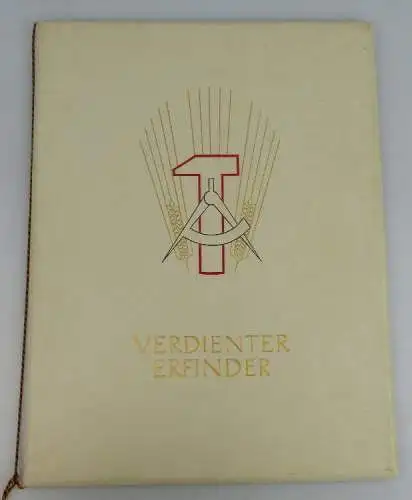 Orden1112 Verdienter Erfinder 1951 verliehen mit Urkunde, vgl. Band I Nr. 55c