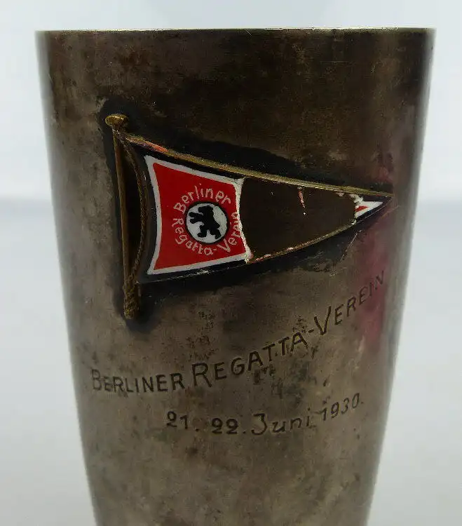 alter Becher in 800 (Ag) Silber 86g, Berliner Regatta Verein 1930, norb818 1