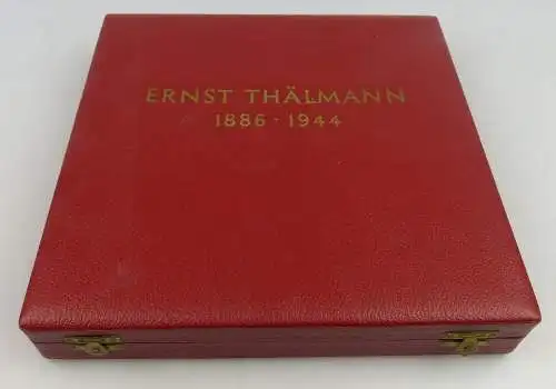 große Meissen Medaille im Etui: Ernst Thälmann 1886-1944 Sachsenhausen Orden1259