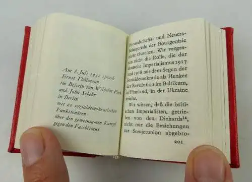 Minibuch: Ernst Thälmann Geschichte und Politik Dietz Verlag Berlin bu01000