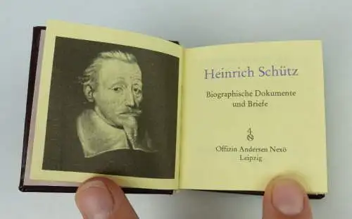 Minibuch Heinrich Schütz biographische Dokumente und Briefe bu0985