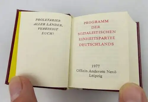 Minibuch Programm der sozialistischen Einheitspartei Deutschlands bu0975