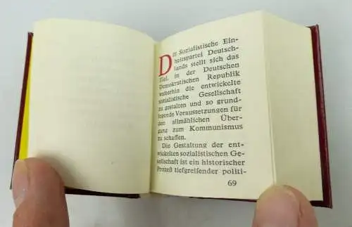 Minibuch Programm der sozialistischen Einheitspartei Deutschlands bu0975