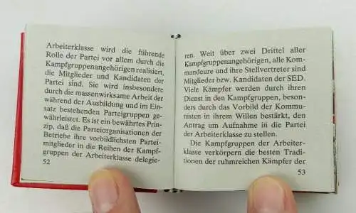 Minibuch: Die Kampfgruppen der Arbeitergruppen der Arbeiterklasse der DDR bu0974