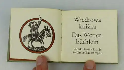 Minibuch: Das Wetterbüchlein Wjedrowa knizka sorbische Bauernregeln bu0937