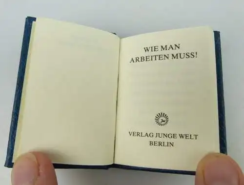 Minibuch: Wie man arbeiten muss! Verlag Junge Welt Berlin DDR bu0930