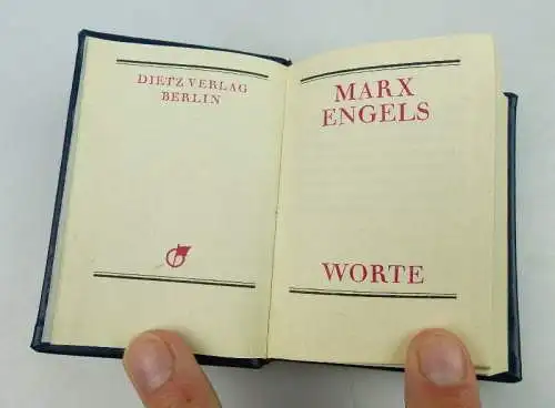 Minibuch: Marx Engels Worte Dietz Verlag Berlin Jutta Nesler bu0925