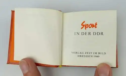 Minibuch: Sport in der DDR Verlag Zeit im Bild Dresden 1980 bu0898