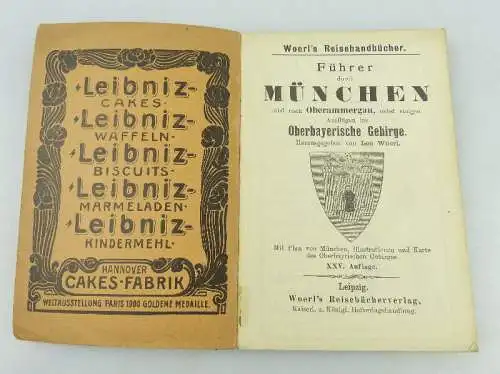 Buch: illustrierter Führer durch München 25. Auflage mit Plan von München bu0883