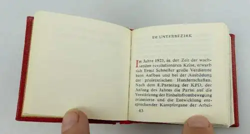 Minibuch Ernst Schneller Eine Biographie Verlag Zeit im Bild bu0875