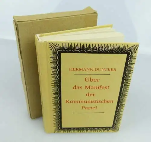 Minibuch Hermann Duncker Über das Manifest der kommunistischen Partei bu0790