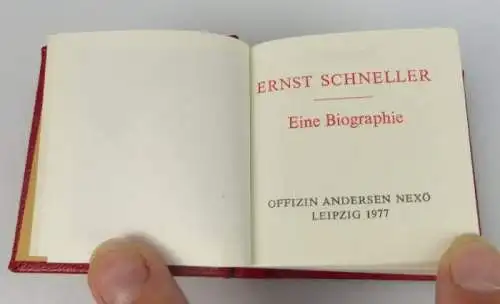 Minibuch: Ernst Schneller - Biographie Offizin Andersen Nexö bu0778