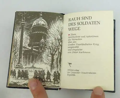 Minibuch Rauh sind des Soldaten Wege mit dazugehörigem Zinnsoldat im Etui bu0768