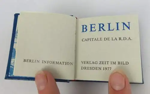 Minibuch Berlin capitale de la R.D.A. Verlag Zeit im Bild Dresden 1977 bu0748