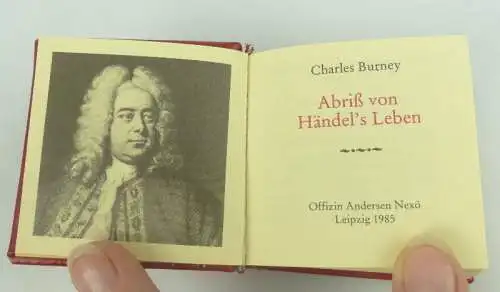 Minibuch: Charles Burney Abriß von Händel`s Leben Offizin Andersen Nexö bu0744