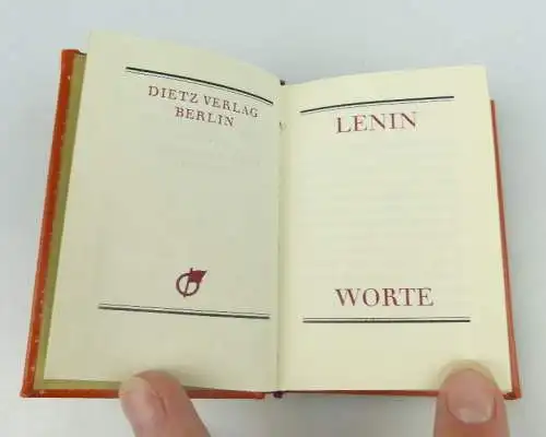 Minibuch: Lenin Worte Dietz Verlag Berlin Peter Läuter bu0737