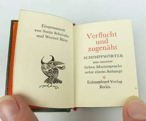 Minibuch: verflucht und zugenäht Schimpfwörter aus unserer Muttersprache bu0734