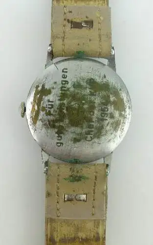 UMF Ruhla Herren Armbanduhr mit Widmung gute Leistungen Chef KVP 1954, Orden965