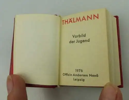 Minibuch Ernst Thälmann mit persönlicher handschriftlicher Widmung bu0638