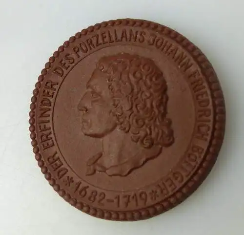 Meissen Medaille: Der Erfinder des Porzellans Johann Friedrich Böttger bu0634