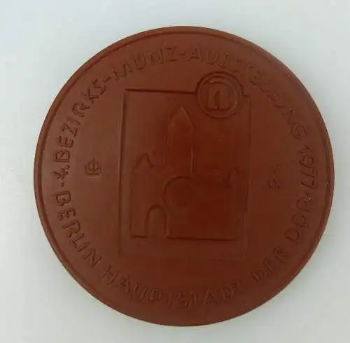 Meissen Medaille: 4. Bezirksmünzaustellung 1977 Berlin Hauptstadt der DDR bu0633