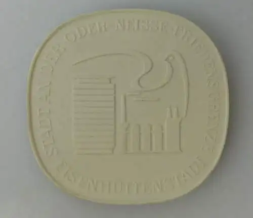 Meissen Medaille: Eisenhüttenstadt Stadt der Oder-Neisse-Friedensgrenze...bu0604